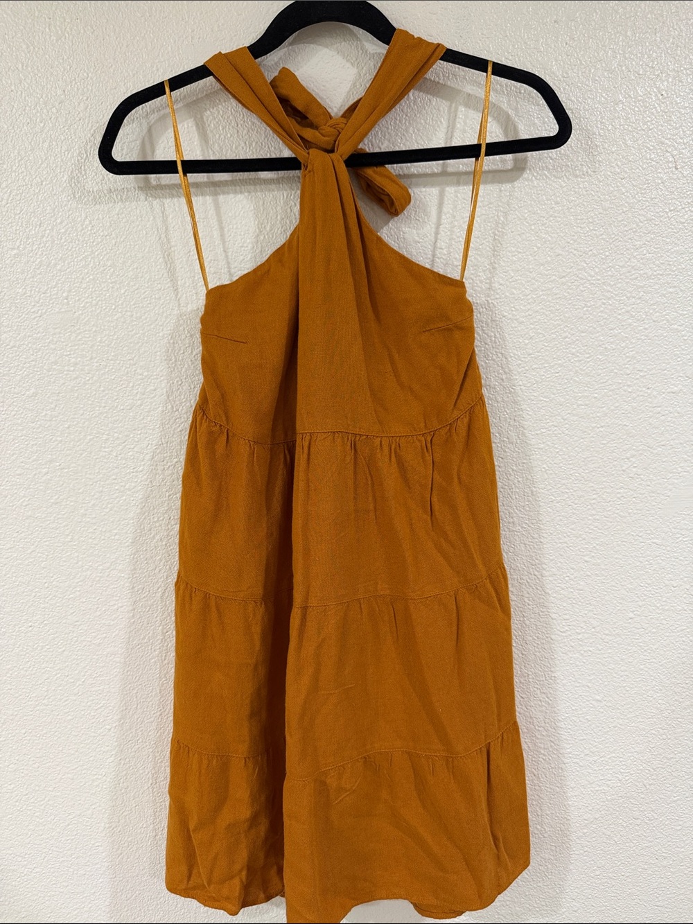 Women’s Mustard Halter Dress